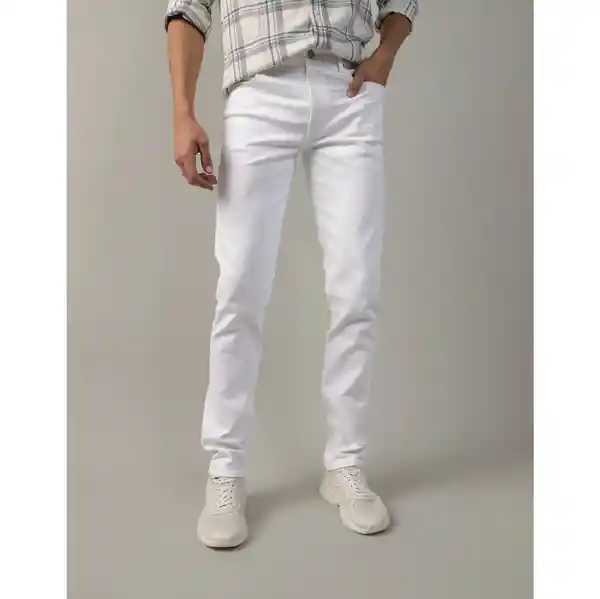 Jean Slim Hombre Blanco Talla 33 x 30 American Eagle