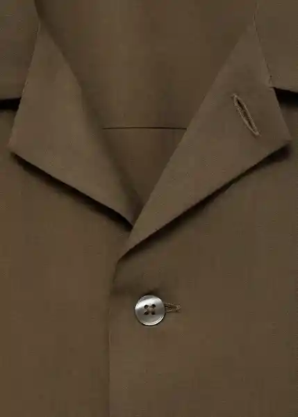 Camisa Luca Marrón Talla L Hombre Mango