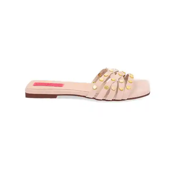 Sandalias Plana Paige Beige Talla 34