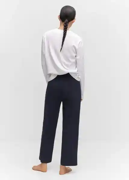 Pantalón Pijama Leslieve Navy Talla M Mujer Mango