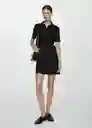 Vestido Rom Negro Talla XL Mujer Mango