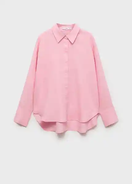 Camisa Alada Rosa Light Talla M Mujer Mango