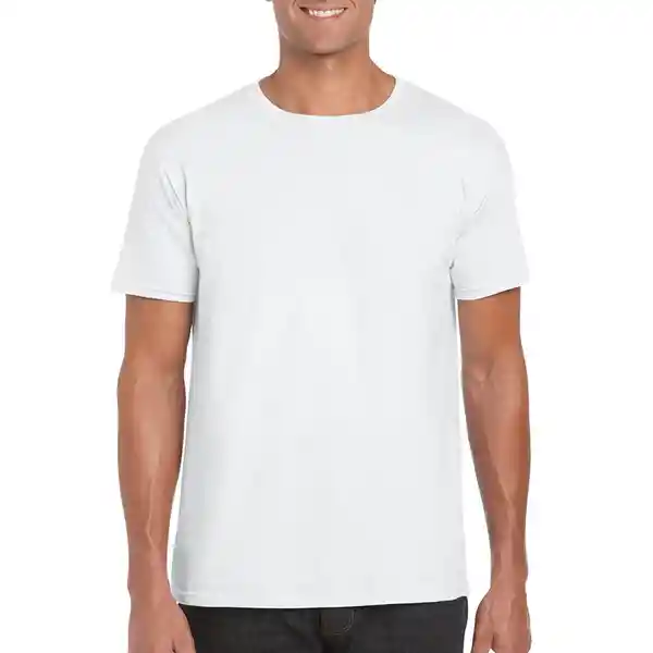 Gildan Camiseta Adulto Ring Spun su Blanco Talla L