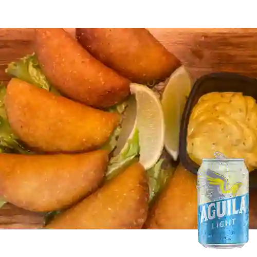 Combo Empanadas Sésamo + Aguila Light 355 ml