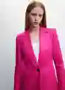 Blazer Americana Smart Fucsia Talla L Mujer Mango