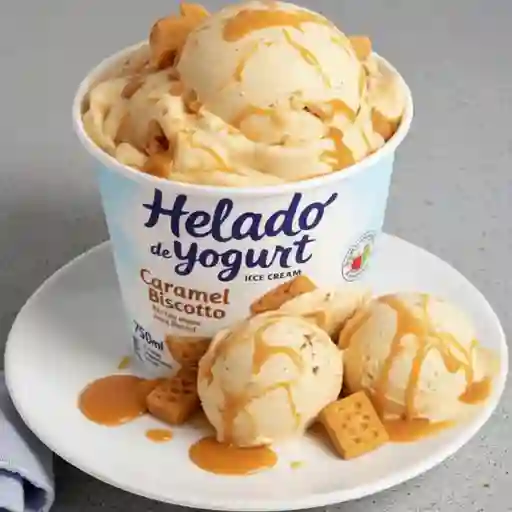 Helado de yogurt caramel biscotto x 750
