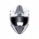 Forzza Casco Doble Propósito Gris Blanco Azul ZZ120 Talla L