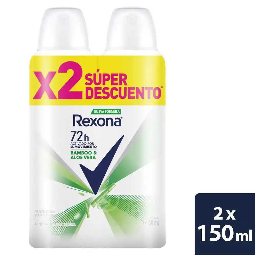 Rexona Desodorante en Aerosol Stay Fresh Bamboo y Aloe Vera