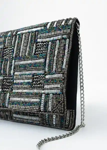 Bolso Mujer Gris Plateado Medio 303G056 Naf Naf