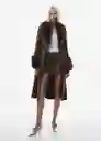 Abrigo Fernanda Khaki Talla L Mujer Mango
