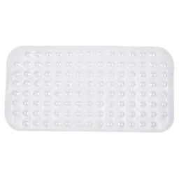 Cotidiana Piso Tapete de Baño Blanco/Transparente 37 x 71 cm