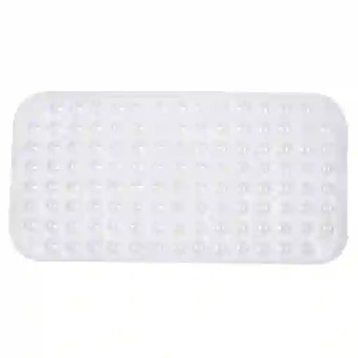 Cotidiana Piso Tapete de Baño Blanco/Transparente 37 x 71 cm
