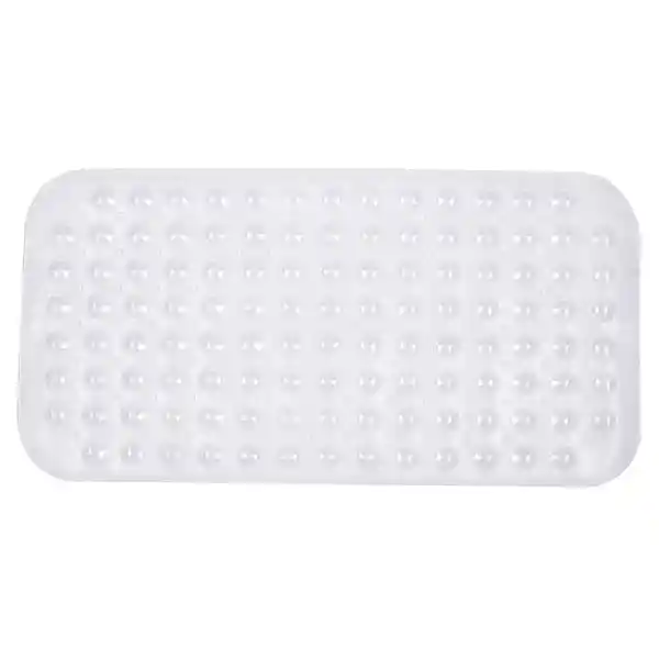 Cotidiana Piso Tapete de Baño Blanco/Transparente 37 x 71 cm
