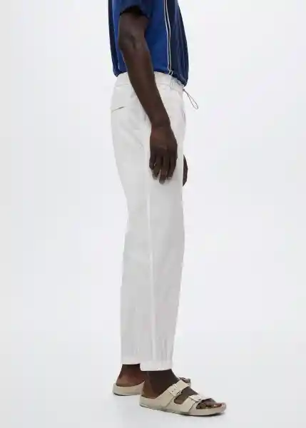 Pantalón Genova Off White Talla 42 Hombre Mango