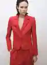 Blazer Americana Margot Rojo Talla M Mujer Mango