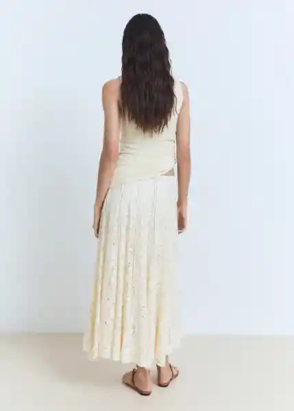Falda Jazz Crudo Talla 36 Mujer Mango