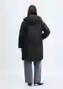 Abrigo Anorak Rocio Negro Talla M Mujer Mango