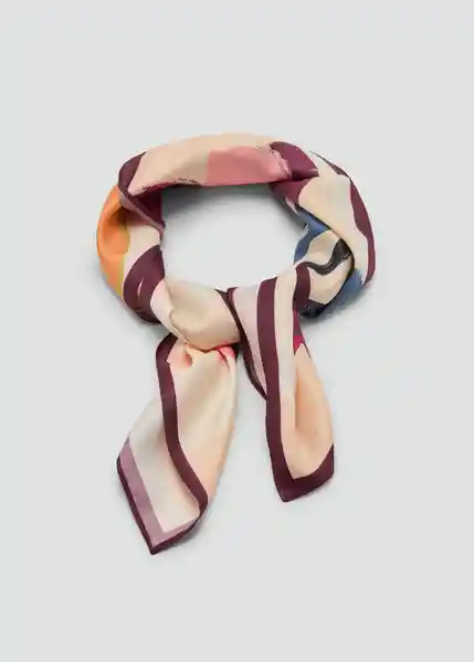 Pañuelo Poppy Rosa Talla 99 Mujer Mango
