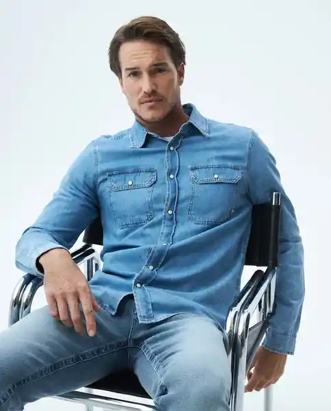 Camisa Comfort Hombre Azul Claro Talla XS Chevignon