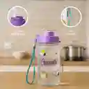 Vaso Plástico Con Correa de Snoopy Morado 640 mL Miniso
