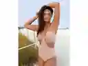 American Eagle Vestido Baño Halter Nude Natural Medium