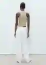 Top Chloe Khaki Talla M Mujer Mango