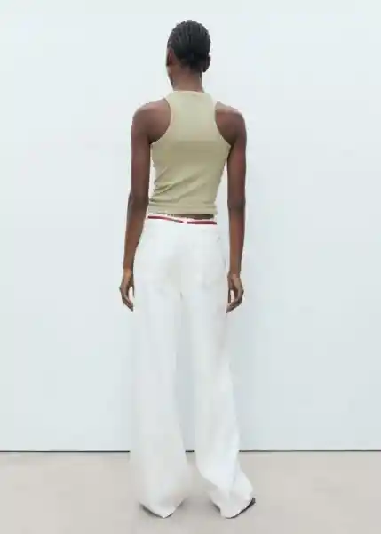 Top Chloe Khaki Talla M Mujer Mango