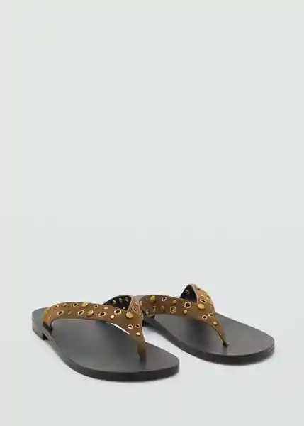 Sandalias Elena Khaki Talla 37 Mujer Mango