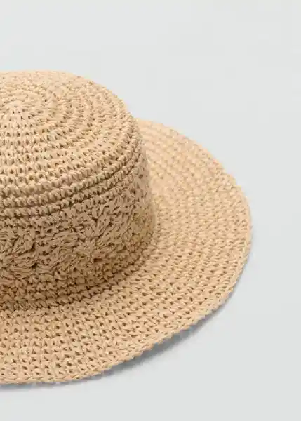 Sombrero Corfu Crudo Talla 99 Mujer Mango