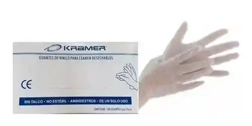 Kramer Guante Vinilo Para Examen x 100 Unidades