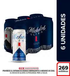 Cerveza Michelob Ultra Lata 269ml X6