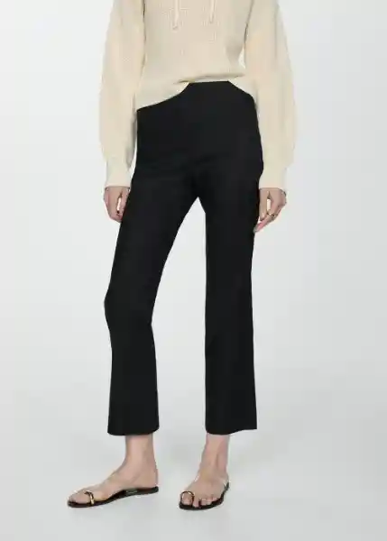 Pantalón Santori Negro Talla 40 Mujer Mango