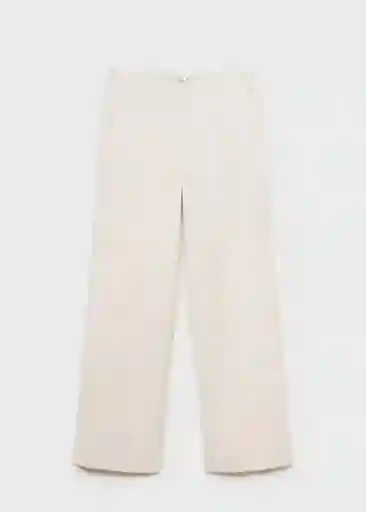 Pantalón Riga Crudo Talla XS Mujer Mango