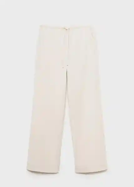 Pantalón Riga Crudo Talla XS Mujer Mango