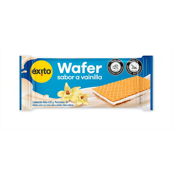 Galleta Wafer Sabor Vainilla Éxito Marca Propia 432 g