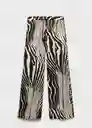 Pantalón Wild Chocolate Talla 40 Mujer Mango