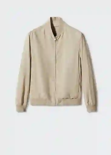 Chaqueta Delave Beige Talla XL Hombre Mango