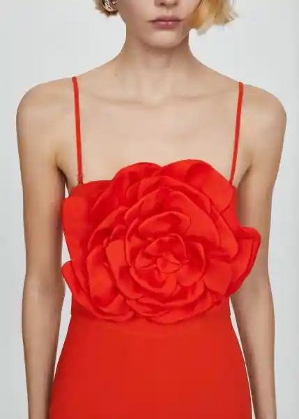 Mono Amapola Rojo Talla L Mujer Mango