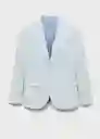 Blazer Americana Paris Celeste Talla 48 Hombre Mango