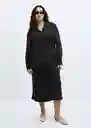 Camisa Massima Negro Talla M Mujer Mango