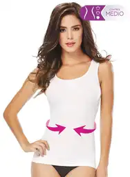 Camiseta Cuello Cuadrado Mujer M - Blanco