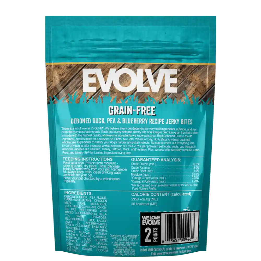 Evolve Snack Grain Free Jerki Pato 340 g