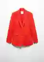 Blazer Americana Iguana Coral Talla XS Mujer Mango