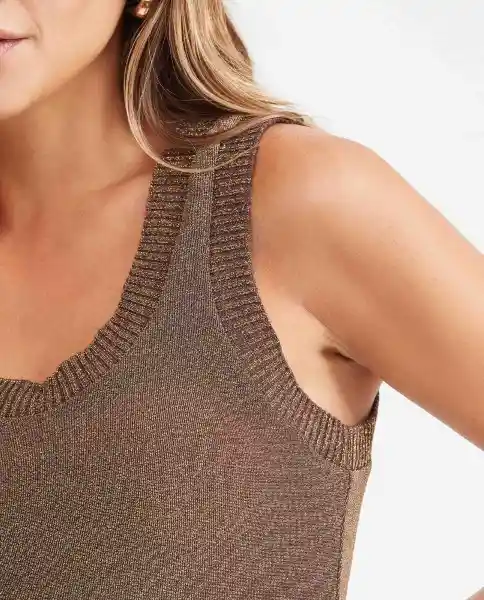 Camiseta Lurex Tank Top Café Arboleda Ultraoscuro M Chevignon