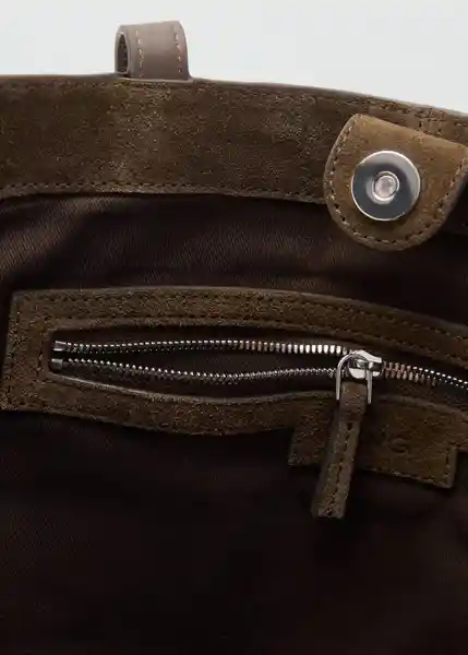 Bolso G Fes Khaki Talla 99 Mujer Mango