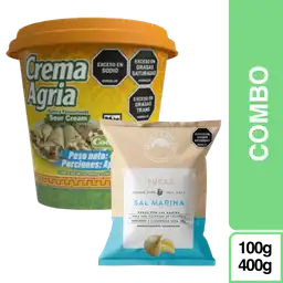 Combo Yucas Sal Marina + Colanta Crema Agria 400 g