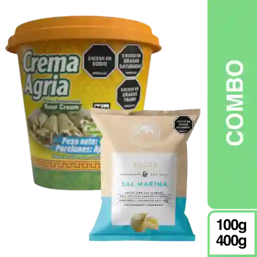 Combo Yucas Sal Marina + Colanta Crema Agria 400 g