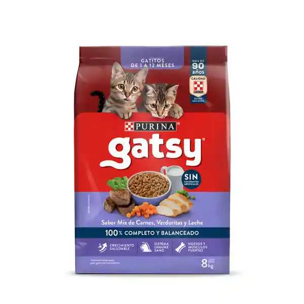 Gatsy Alimento Para Gatitos Mix de Carne Verduritas y Leche