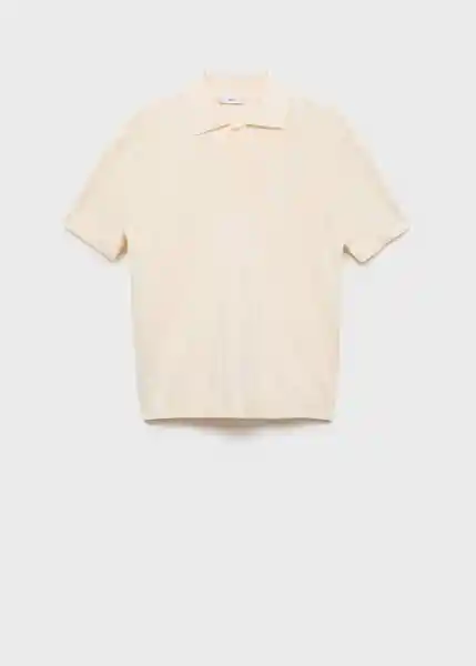 Camiseta Polo Tio Offwhite Talla L Hombre Mango