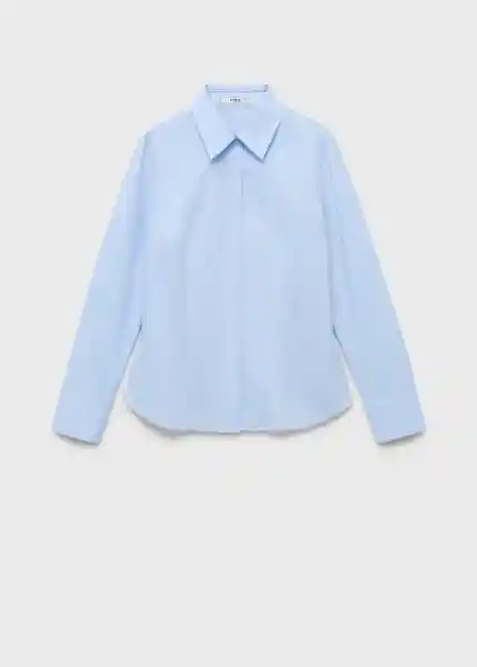 Camisa Sofia Celeste Talla M Mujer Mango